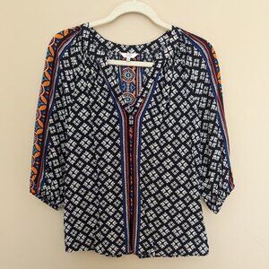 Crown & Ivy boho blouse size small cottagecore EUC